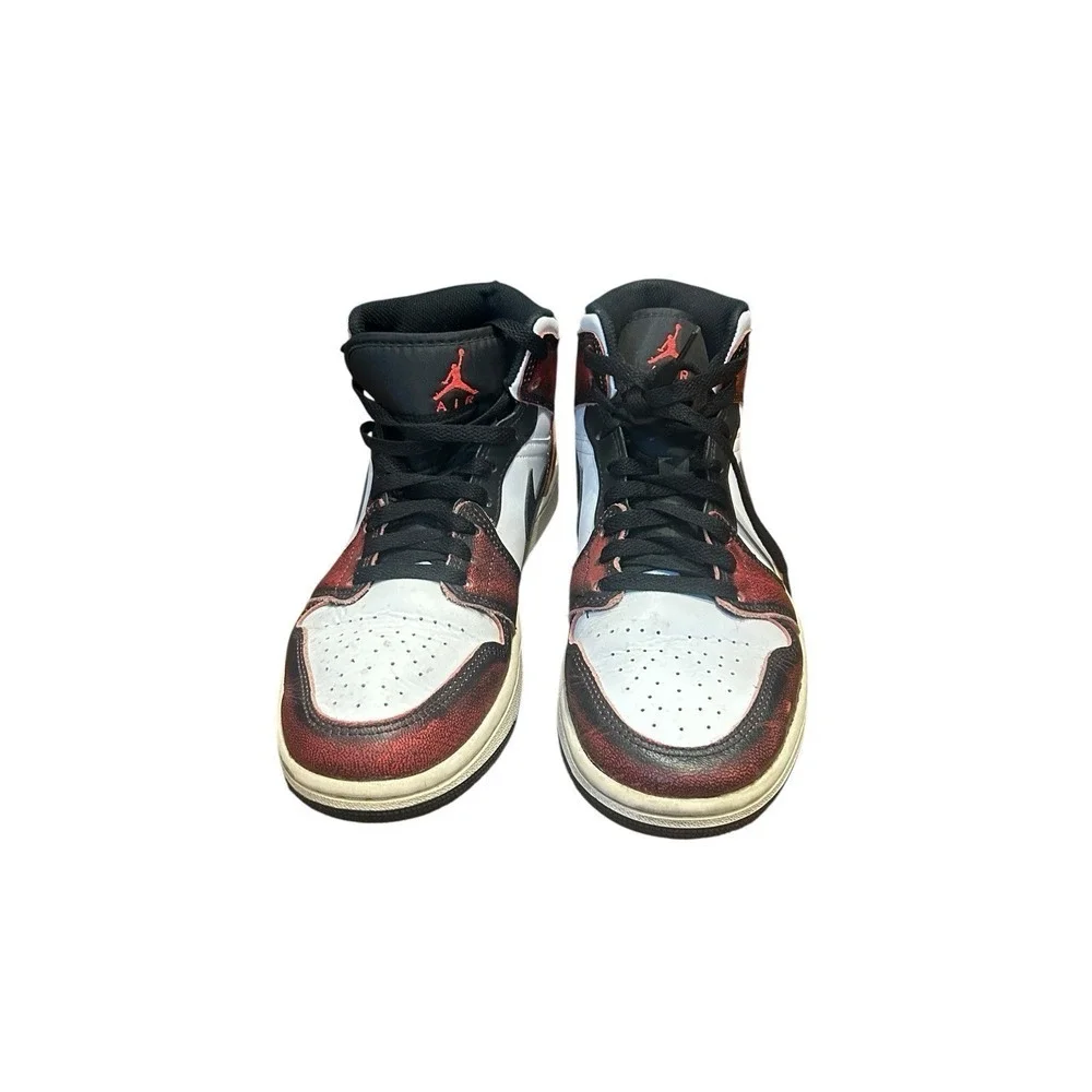 Nike Air Jordan 1 Mid 'Wear-Away Chicago' Size 8.0 Men's/ 9.5 Women's Authentic